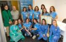 Alumnos de San Cernin, en una actividad de promoción de la salud en la UN
