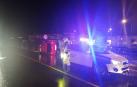 Un coche se sale de la vía y vuelca en Caparroso, pero sus ocupantes resultan ilesos