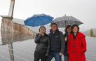 Alemanes en el muro de zuasti: Evelyn Ströhle, Gordon Stoj, Irene Strobl y Bettina Melcher