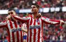 Morata celebra su tanto, el segundo de su equipo, ante el Espanyol.