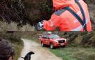Los bomberos rescatan a una perra en Arróniz
