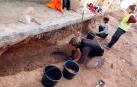 Aparecen 9 nuevos enterramientos de origen medieval en Ribaforada