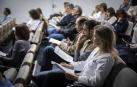 Asamblea de médicos en en el Complejo Hospitalario de Navarra.