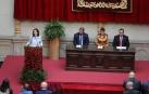 Acto institucional de celebración del Día de Navarra, en el que la presidenta María Chivite ha entregado la Medalla de Oro de la comunidad a la asociación de daño cerebral ADACEN.