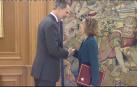 El Rey recibe en Zarzuela a las presidentas del Congreso y del Senado