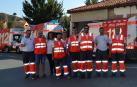 Voluntarios de Lodosa y de asambleas vecinas, en la sede de Cruz Roja en el municipio .
