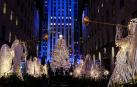 Fotos del encendido del árbol del Rockefeller Center, en Nueva York