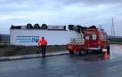 Vuelco sin heridos de un camión en Valtierra