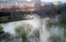 Imágenes de las inundaciones en Pamplona y Villava por el temporal de lluvia