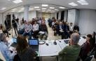 Aspecto de la asamblea general de la Mancomunidad de la Comarca de Pamplona.