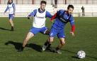 Barbero, junto a Rubén García en el entrenamiento del miércoles en Tajonar. José Antonio Goñi