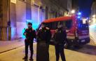 Tres agentes de la Policía Foral, en Nochebuena en Pamplona.