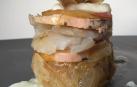 Imagen del timbal de foie con bacalao ahumado