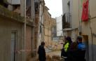 Se cae una pared en la calle Cantarranas de Peralta