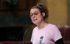 La diputada de la CUP, Mireia Vehí, interviene desde la tribuna del Congreso de los Diputados