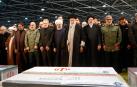 El líder supremo iraní, el ayatolá Ali Khamenei, y el presidente iraní,  Hassan Rouhani rezan en el funeral del comandante de la Fuerza Quds Qasem Soleimani y de otras víctimas