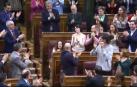 La diputada Aina Vidal (En Comú Podem) protagoniza el momento más emotivo de la investidura