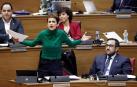 Rifirrafe entre María Chivite y Carlos Pérez Nievas en el Parlamento de Navarra