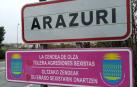 Imagen de la señal, con la palabra NO/EZ tapada con pintura.