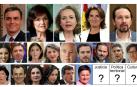 Izda a dcha: Sánchez, Calvo, Nadia Calviño, Teresa Ribera, Pablo Iglesias, Grande-Marlaska, Ábalos, Irene Montero, Planas, Maroto, Yolanda Díaz, Castells, Garzón, Illa, Celáa, Pedro Duque, María Jesús Montero, Margarita Robles, Escrivá y González Laya.