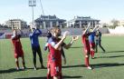 Unai García, David García, Roberto Torres, Fran Mérida y Oier aplauden a los aficionados rojillos a la conclusión del partido.