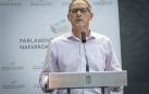 Adolfo Araiz, tras el pleno de investidura de María Chivite como presidenta.