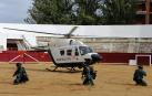 Todas las secciones en activo de la Guardia Civil en Navarra participaron este domingo en una exhibición en la plaza de toros de Estella, para conmemorar el 175 aniversario de su fundación.