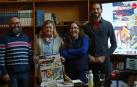 Javier Armentia (Planetario), Maite Casero (Escuela de Idiomas), Blanca Oria (directora del FAN) y Jorge Urdánoz (Ayto. Pamplona).