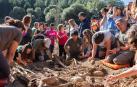 Personal de Aranzadi explica detalles de la exhumación en Ollacarizqueta