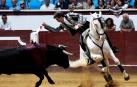 El rejoneador Pablo Hermoso de Mendoza, el 22 de junio durante la primera corrida de la Feria de San Juan y San Pedro celebrada en la plaza de toros de León.