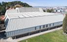 Imagen general de la cubierta del polideportivo Ciudad de Tudela, que ahora se va a reparar.