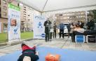 Presentada la primera torre de cardioprotección de Pamplona instalada en la calle