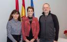 El presidente de la MCP, David Campión, se reúne con la presidenta de Navarra