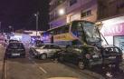 Retiran parte de la estructura metálica de la gasolinera de Estella tras el accidente