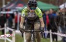 Igor Arrieta, en un tramo de barro del circuito de Pamplona.