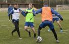 Rober Ibáñez y Lato, en el entrenamiento de Tajonar.