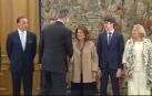 El Rey recibe en audiencia a la viuda de Gregorio Ordóñez y a su hijo con motivo del 25 aniversario de su asesinato