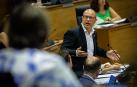 Carlos Gimeno, en el Parlamento de Navarra.