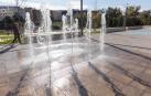 Fuente de chorros en el parque del Queiles de Tudela.