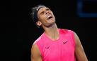 Nadal se lamenta en el partido frente a Thiem.