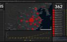 Gráfico elaborado por la Universidad John Hopkins para seguir la evolución de la epidemia de coronavirus