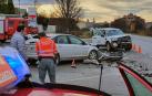 Dos heridos en una colisión frontolateral entre dos coches en Olite
