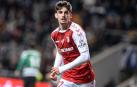 foto de El nuevo jugador del FC Barcelona Francisco Trincao, en un partido con el Braga de Portugal