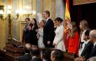 La familia real al completo ha presidido este lunes la sesión solemne de la apertura de la XIV Legislatura.