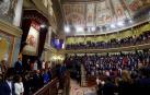La familia real al completo ha presidido este lunes la sesión solemne de la apertura de la XIV Legislatura.