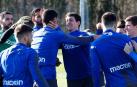 Los jugadores de la Real Sociedad, en un entrenamiento en Zubieta.