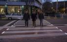 Pamplona estrena un paso de peatones inteligente iluminado con leds