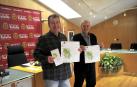 Los ediles de Festejos y Deporte, Jacinto Goñi (izda.) e Ignacio Moros (dcha.) presentaron el programa.