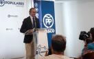 El presidente del PP vasco, Alfonso Alonso en rueda de prensa celebrada en Vitoria.