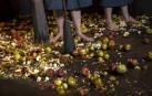 Arizkun revive la elaboración de la sidra a la vieja usanza con el método Kirikoketa, triturando la manzana a ritmo de mazas sincronizadas. Se machacaron un total de 1.500 kilos de manzanas en el lagar Gamioxarrea del siglo XVIII ahora restaurado